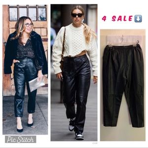 Black Vakko Leather Pants